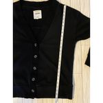 Aerie Black Button Front Cardigan Sweatshirt Casual Comfort Minimalist Soft Girl Photo 7