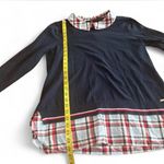 Tommy Hilfiger  Navy Plaid Layered-look Sweater Size XL Photo 4