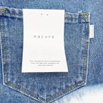 Vanilla Sky Denim Shorts Womens Medium Two Tone Distressed Grunge Rocker Beach Blue Photo 10