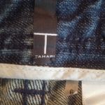 Tahari  6 32x26 Mystical Rainbow Dark Wash Crop Painted Pocket Jeans Photo 9