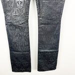 THOMAS WYLDE Black Metallic Skull Graphic Pants, Size 0 Photo 11
