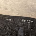 Affliction  Los Angeles Raquel Skinny Fit Black Coated Jeans Size 27 Photo 1