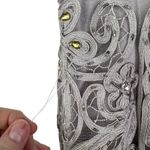 Sue Wong  NOCTURNE Silver Embellished Beaded Cocktail Dress Sleeveless Party 0 XS Photo 8