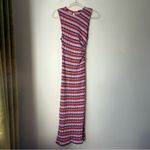 ZARA  Purple Orange Stripe Cut Out Midi Dress S Photo 4