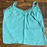 My Michelle Teal Early 2000 Sequence Lace Tank Top Photo 0
