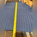 American Eagle  blue chunky cable knit cropped long sleeve pullover sweater sz S Photo 7