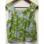 Maeve Anthropologie  London Rear Button Floral Tank Green Size S Photo 3
