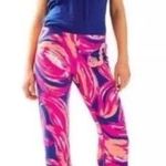 Lilly Pulitzer Georgia May Palazzo Pants Bomber Blue Plume Bloom Photo 0