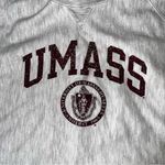 Champion  UMASS‎ Reverse Weave Crew Neck Heavyweight Sweatshirt Large Gray Cotton Photo 4