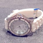 Anthropologie White jelly band quartz watch Photo 3