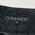 Theory  Wool‎ Lycra Blend Pant Womens Size 8 Black Wide Leg Low Rise Office Work Photo 1