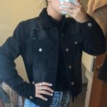 Distressed Black Jean Jacket Photo 0