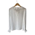 Paige  Silk Blend Dionna Ruffled Button-Front Blouse Photo 6