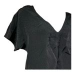 Madewell  Puff-Sleeve Top in Floral Jacquard in black size 10 Photo 6