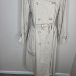London Fog Vintage Maincoats Classic Double Breasted Belted Trench Coat Sz 10P Photo 2