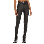 Dr. Denim Lexy Skinny Jeans in Black Metal Small Womens Vegan Pleather Photo 3