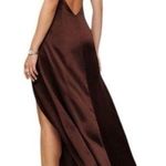 Reformation 100% silk Melina Brown Dress NEW Photo 1