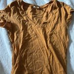 Bozzolo  Tan Fitted Crop Top Short Sleeve Photo 0