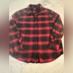 Pendleton Women's Plaid 100% Cotton Red Black Check Flannel Shirt XL Super Soft Photo 2