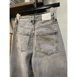 ZARA  Current Season High Rise Straight Leg Jeans Grey Z1975 Womens 34 US 2 Photo 8