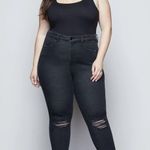 Good American  Good Curve Skinny Jeans Distressed Black NWT 22 Photo 0