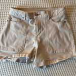 L.L. Bean Women's Beige Jean Shorts High Waist Tan Size 12 Photo 0