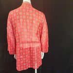 Xhilaration Red & White Sheer Kimono (M/L) Photo 5