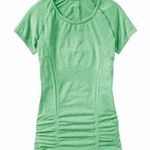 Athleta Fastest Track Lime Green Short Sleeve Top. Size Medium. Photo 0