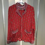 Vera Wang  // SIMPLY VERA Red Button Up Sleep Shirt XL Photo 4