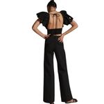 Anthropologie Maeve x - Black Wide-Leg Dress Pants Sz 10 Photo 2