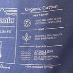 Patagonia  Shirt Womens Medium Blue Organic Cotton Logo Slim Fit Crewneck Tee Photo 6