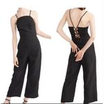 Abercrombie & Fitch Abercrombie Fitch Jumpsuit Womens Size 00 Black Linen Blend Wide Leg Photo 1