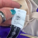 80s Longitude Royal Purple Ruched Faux Button Madonna One Piece Swimsuit 14 TALL Size L Photo 6