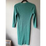 DKNY  Women's Ribbed Knit Sweater Dress Green Medium Photo 1