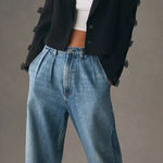 Anthropologie Mare Mare Tulle Bow-Sleeve Blazer Jacket Black Size Medium Photo 0