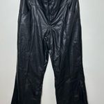 Pretty Little Thing  Plus Faux Leather Seam Detail Wide Leg Pants Photo 0