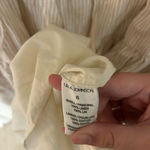 Ulla Johnson  Rissa Ruffle Sleeve Midi Linen Dress In Sand Stripes Photo 5