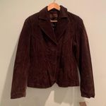 NWT Siena Espresso Chocolate Brown Leather Suede Blazer Jacket 10 Photo 0