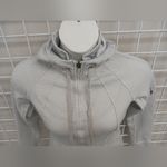 Tangerine - Gray white stripped cotton blend zip up Hoodie Size Small Photo 3