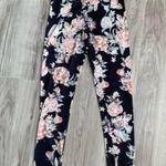 BDG Black Pink Floral Leggings Photo 5