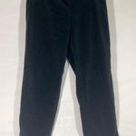 Talbots  Velvet Slim Ankle Pants SIDE ZIP Women's Festive Black Size 10P Photo 0