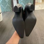 Black Vegan Leather western Cowgirl Boots Colorful Shaft Embroidery size 6.5 Photo 8