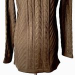 Ninovino Chocolate Brown Cable Knit Turtleneck Sweater Tunic 100% Acrylic Medium Photo 8