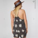 Billabong Del Sur Mini Romper Black White Polka Dot Palm Leaf Print sz XS Photo 3