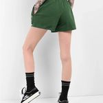 Empyre Green Rose Athletic Shorts Large Embroidered Sweat Shorts Photo 2