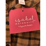 Isabel Maternity by Ingrid & Isabel Top Women's Size XL Brown Flannel Shirt Photo 4