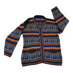 Arconi's Alpaca Wool Blend Cardigan Sweater Aztec Southwestern Style Size M Blue Size M Photo 0