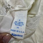 Vintage Kayser Ivory Lace Trim Nylon Full Slip Tank Top Camisole Made in USA 36 White Size undefined Photo 2