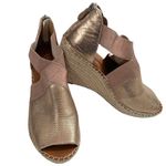 Gentle Souls Gentle Souls Kenneth Cole Charli Cross Elastic Wedge Sandals Rose Gold 7 Shoes Photo 1