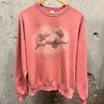 Vintage 90s Pink Dog Myrtle Beach Bum Crewneck Sweatshirt USA Made XL Unisex Photo 0